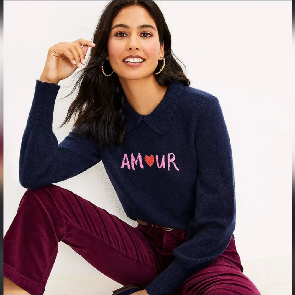 Loft Amour Collared Sweater size X-Large